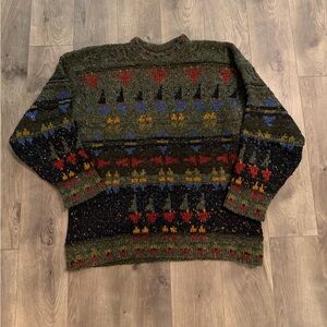 Willis & Geiger 100% Wool Sweater Irish Knit Made in Ireland M